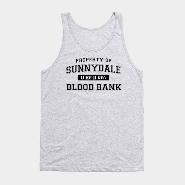 Property of Sunnydale Blood Bank Black Tank Top by pasnthroo